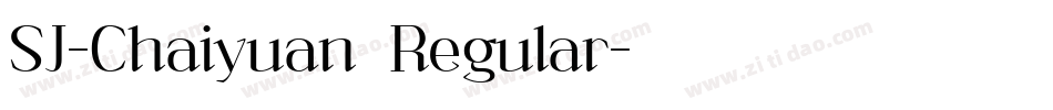SJ-Chaiyuan Regular字体转换